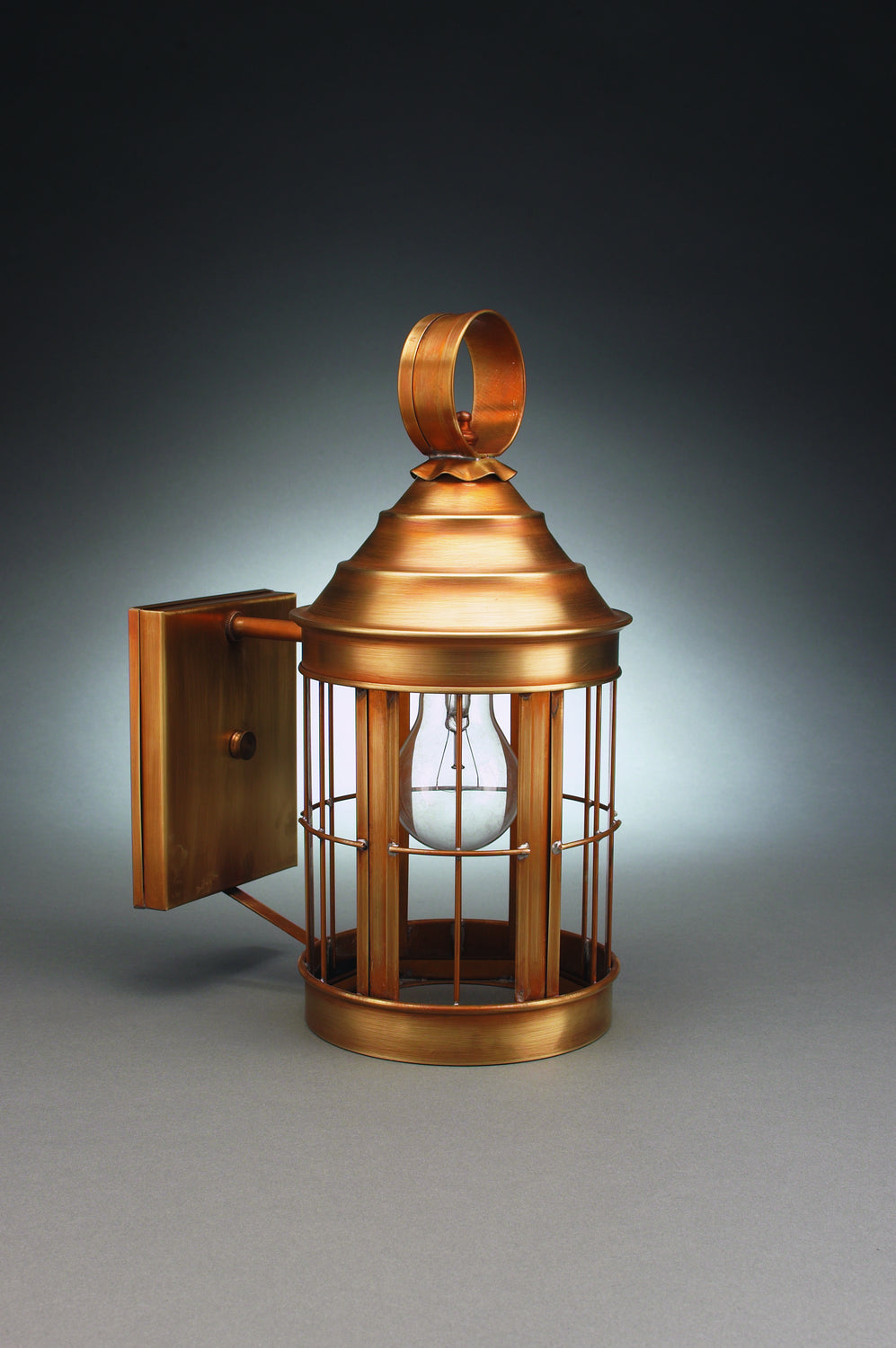 Northeast Lantern - 3317-AB-MED-CLR-NS - One Light Wall Mount - Heal - Antique Brass