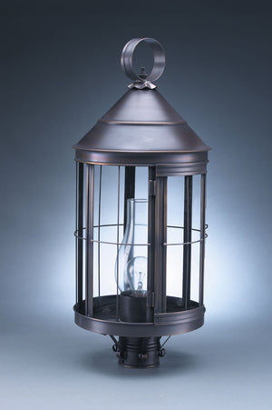 Northeast Lantern - 3353-DB-CIM-CLR - One Light Post Mount - Heal - Dark Brass