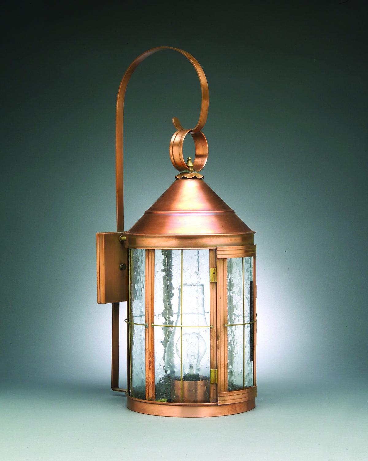 Northeast Lantern - 3357-AC-CIM-CSG - One Light Wall Mount - Heal - Antique Copper