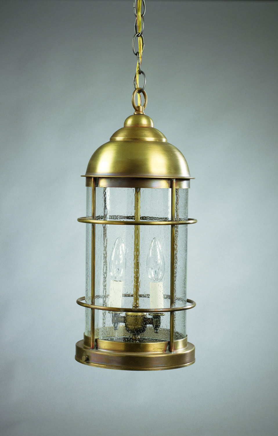 Northeast Lantern - 3532-AB-LT2-CSG - Two Light Hanging Lantern - Nautical - Antique Brass