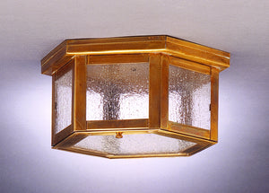 Northeast Lantern - 4504-AB-MED-SMG - One Light Flush Mount - Flush Mount - Antique Brass