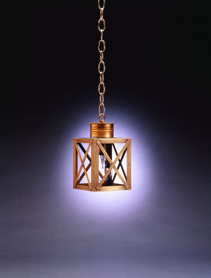 Northeast Lantern - 5012-AB-MED-CLR - One Light Hanging Lantern - Suffolk - Antique Brass