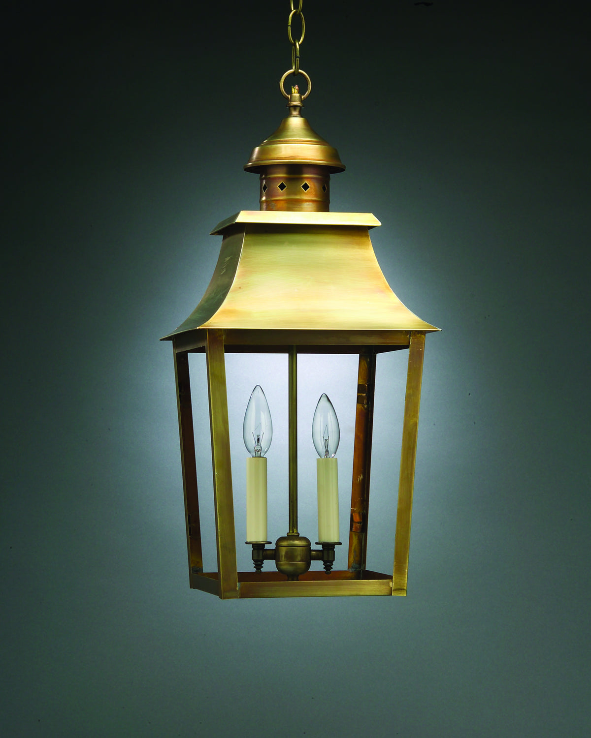 Northeast Lantern - 5542-AB-LT2-CLR - Two Light Hanging Lantern - Sharon - Antique Brass