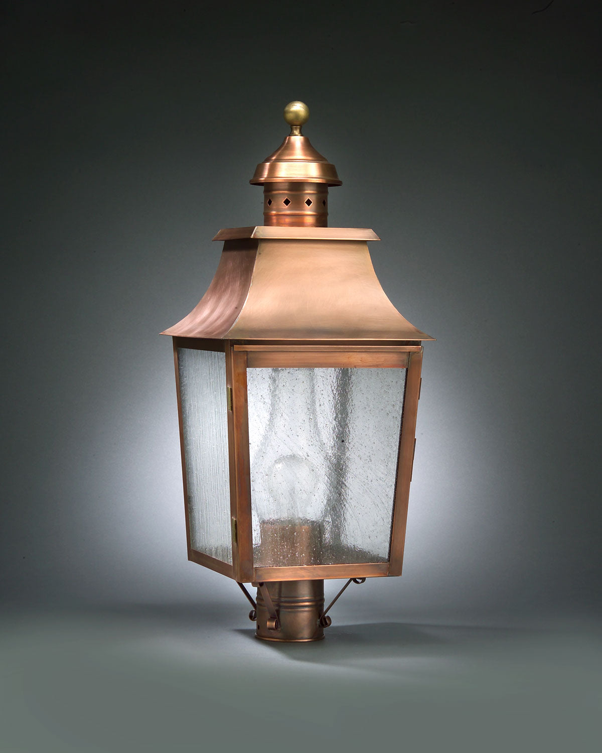 Northeast Lantern - 5543-AC-CIM-SMG - One Light Post Mount - Sharon - Antique Copper