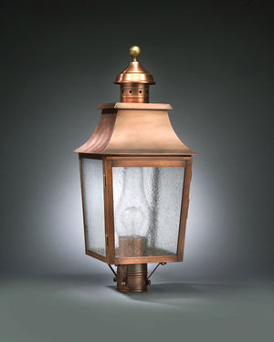 Northeast Lantern - 5543-AC-CIM-SMG - One Light Post Mount - Sharon - Antique Copper