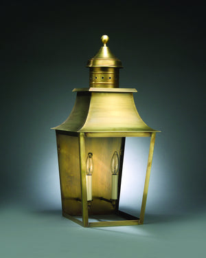 Northeast Lantern - 5551-AB-LT2-CLR - Two Light Wall Mount - Sharon - Antique Brass