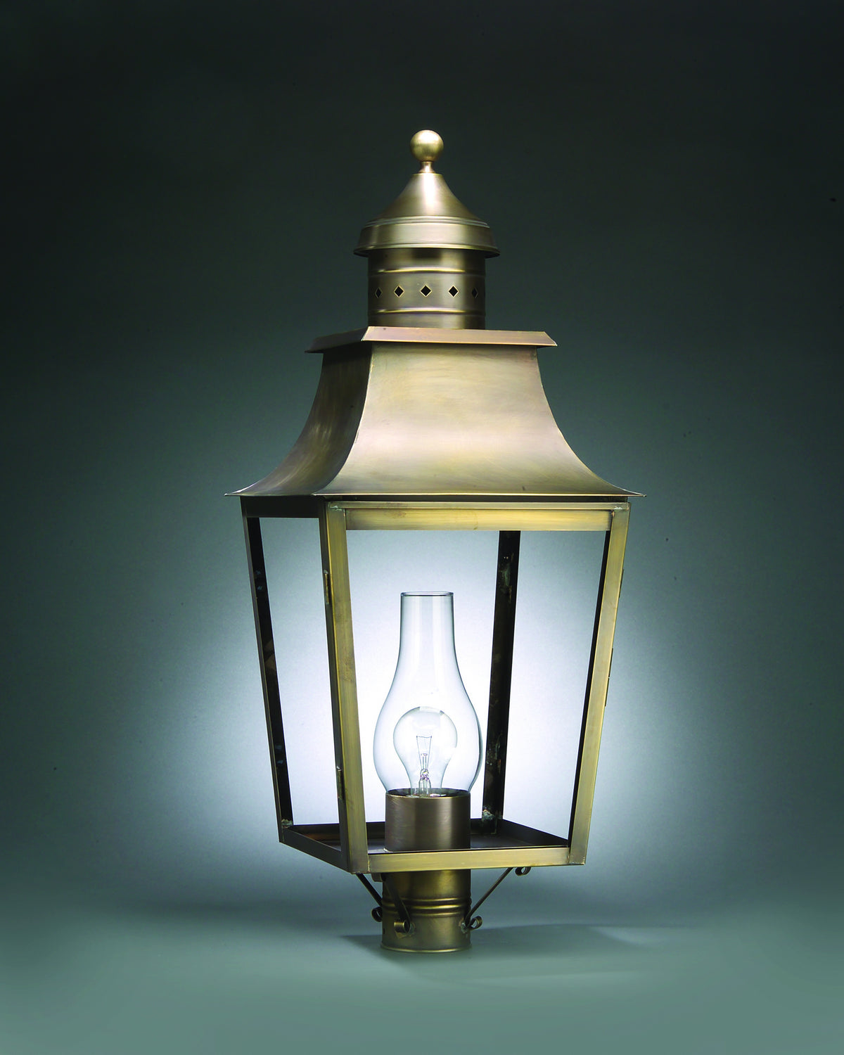 Northeast Lantern - 5553-DAB-CIM-CLR - One Light Post Mount - Sharon - Dark Antique Brass