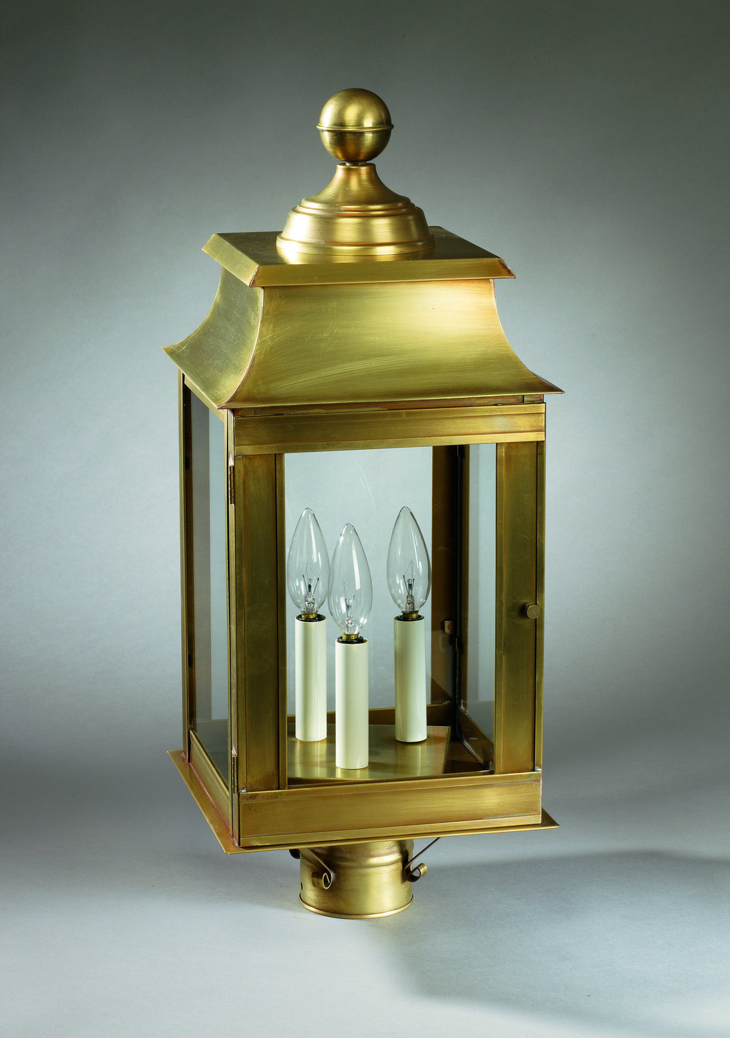 Northeast Lantern - 5633-AB-LT3-CLR - Three Light Post Mount - Concord - Antique Brass