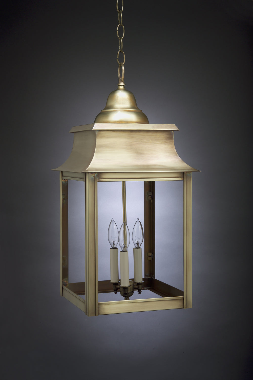 Northeast Lantern - 5652-AB-LT3-CLR - Three Light Hanging Lantern - Concord - Antique Brass