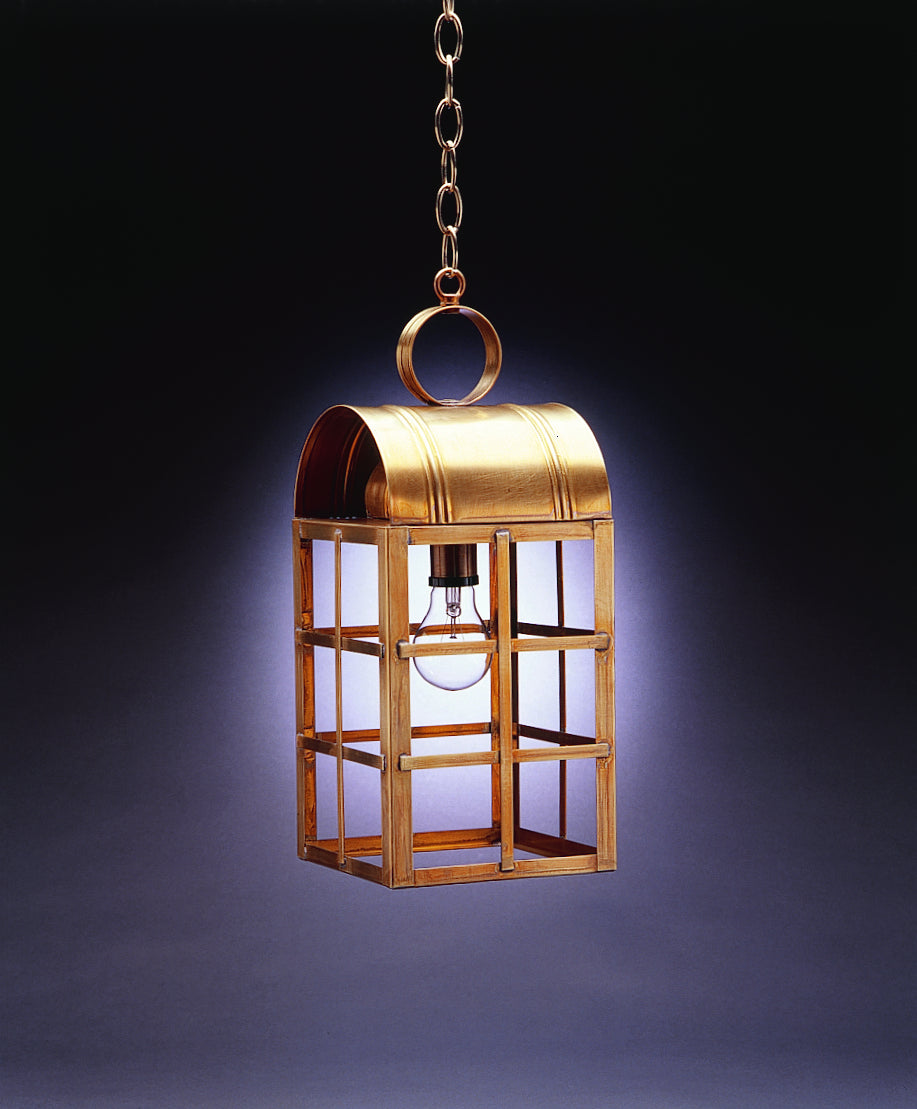 Northeast Lantern - 6142-AB-MED-CLR - One Light Hanging Lantern - Adams - Antique Brass