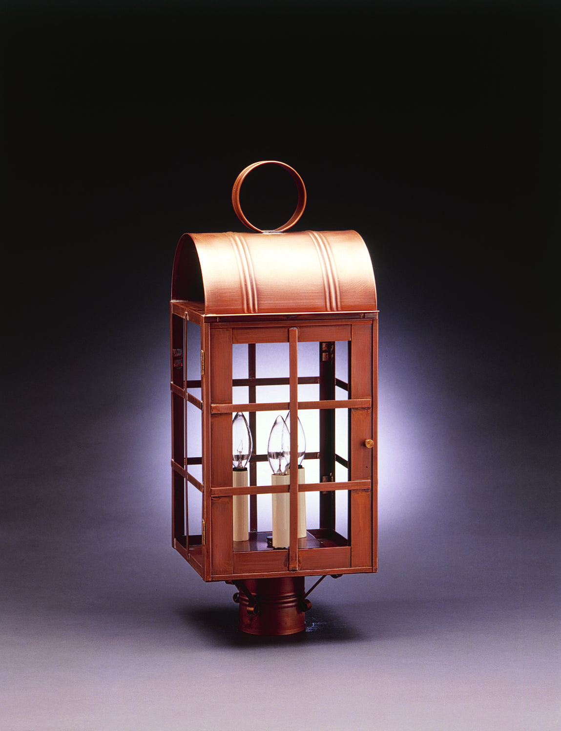 Northeast Lantern - 6153-AB-LT3-CLR - Three Light Post Mount - Adams - Antique Brass