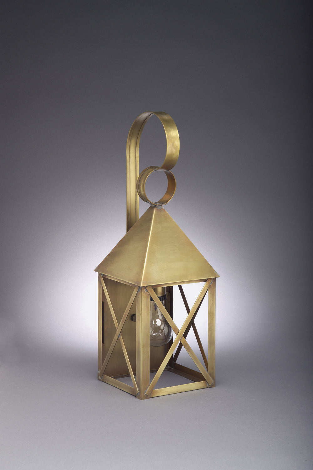 Northeast Lantern - 7031-AB-MED-CLR - One Light Wall Mount - York - Antique Brass