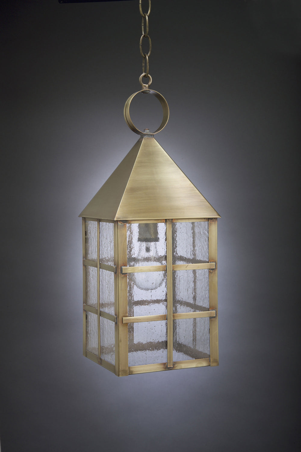 Northeast Lantern - 7142-AB-MED-SMG - One Light Hanging Lantern - York - Antique Brass