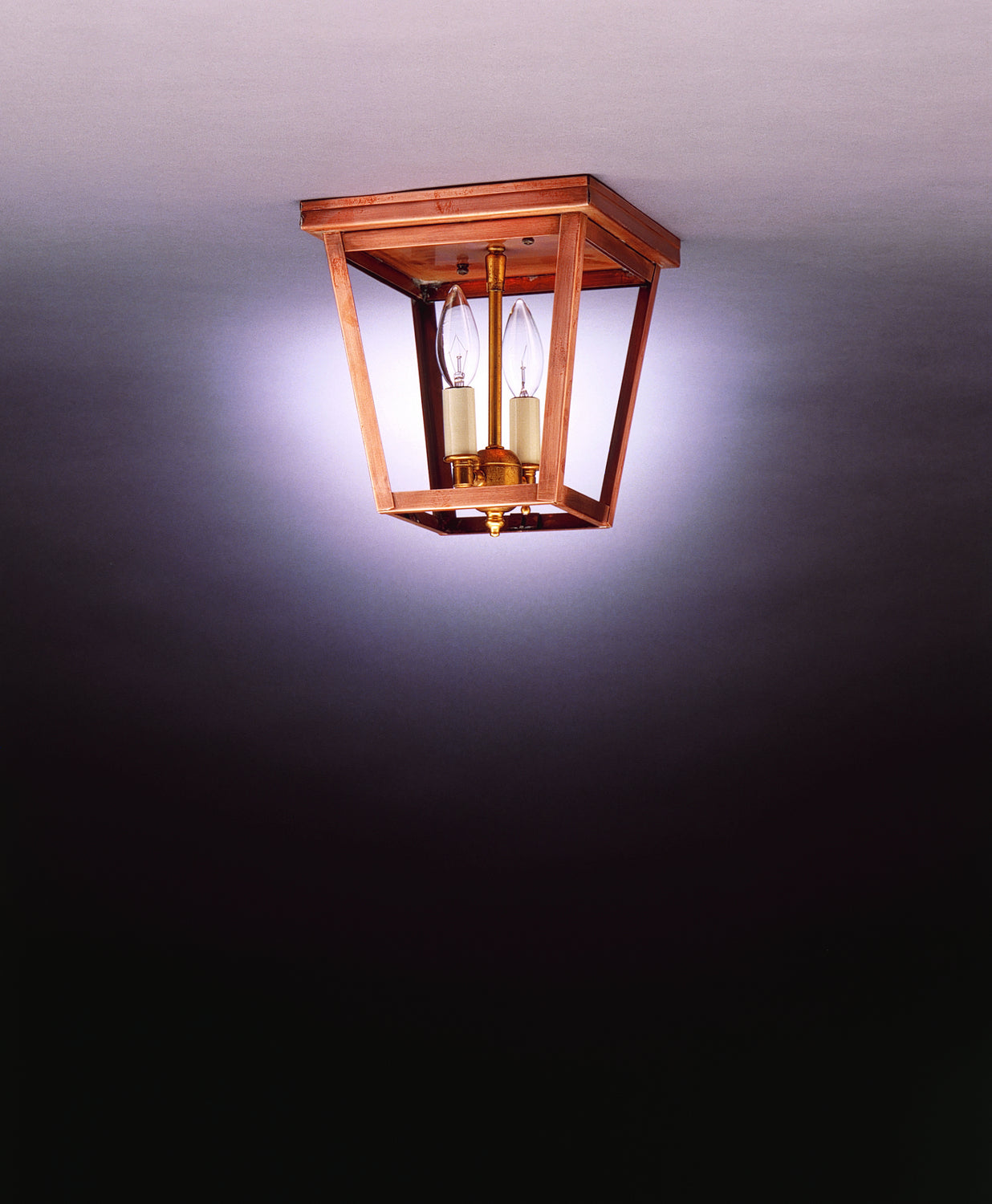 Northeast Lantern - 7324-AC-LT2-CLR - Two Light Flush Mount - Flush Mount - Antique Copper