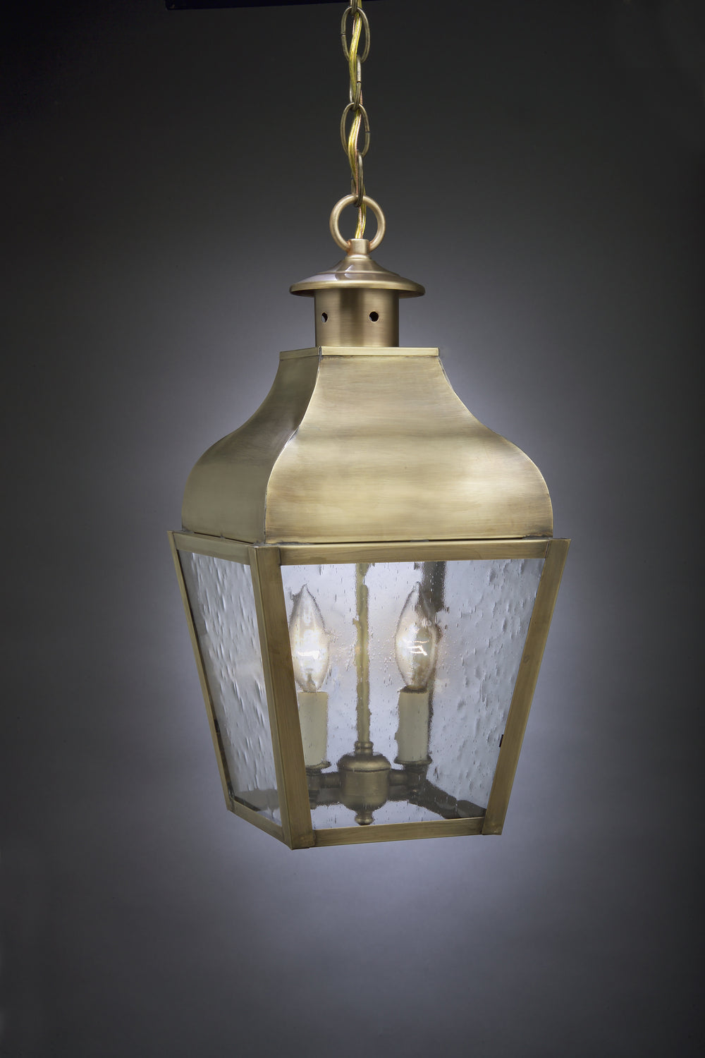 Northeast Lantern - 7632-AB-LT2-CSG - Two Light Hanging Lantern - Stanfield - Antique Brass