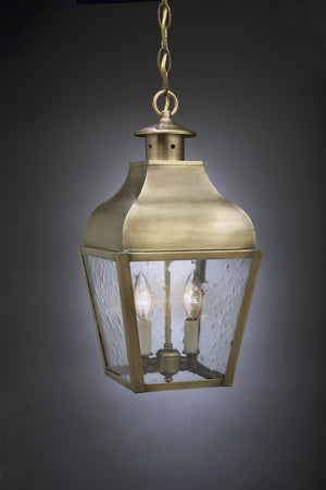 Northeast Lantern - 7632-AB-LT2-CSG - Two Light Hanging Lantern - Stanfield - Antique Brass