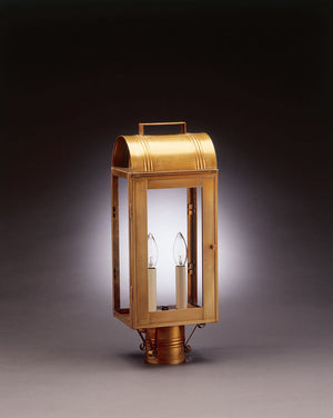 Northeast Lantern - 8033-AB-LT2-CLR - Two Light Post Mount - Livery - Antique Brass