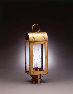 Northeast Lantern - 8043-AB-CIM-CLR - One Light Post Mount - Livery - Antique Brass