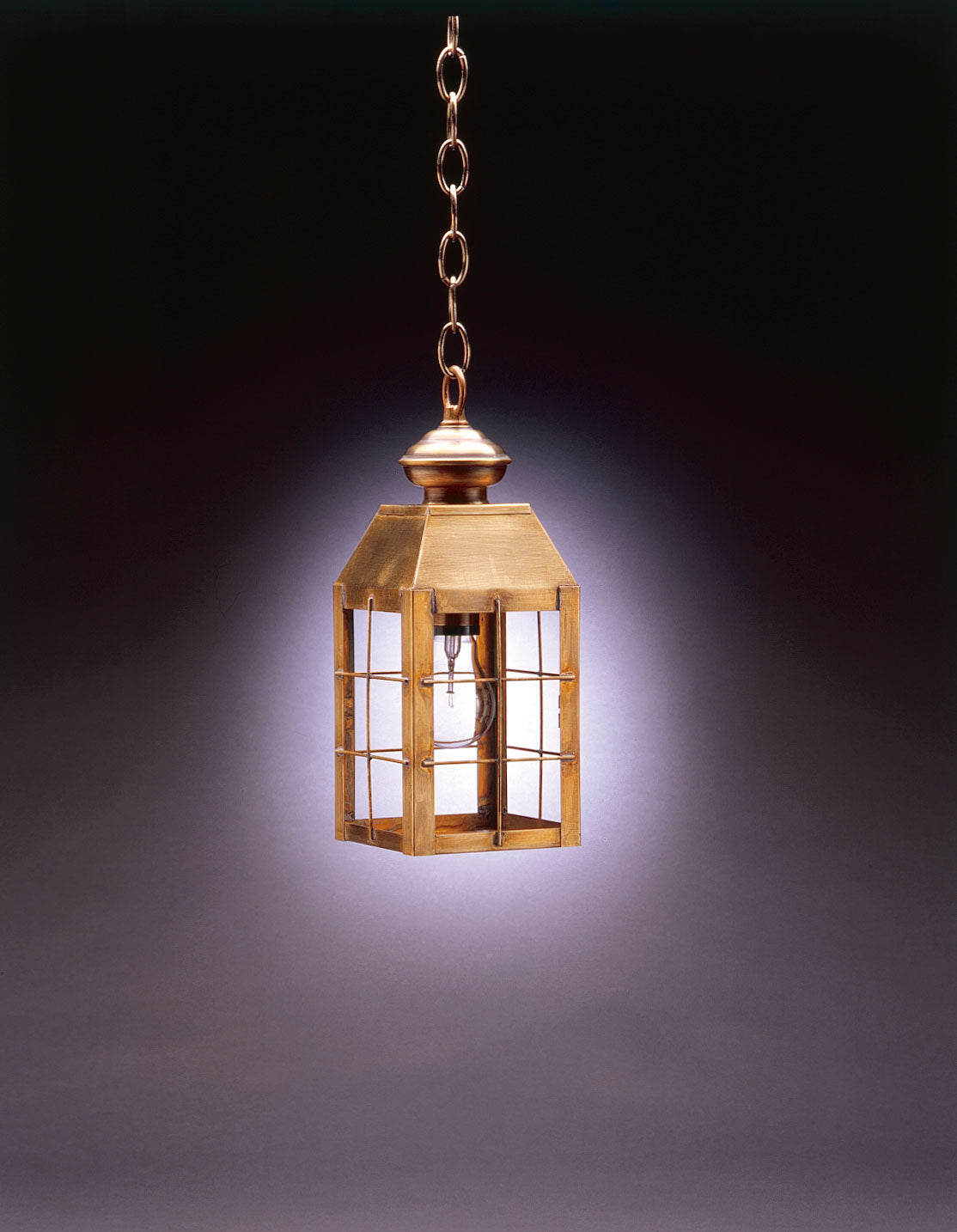 Northeast Lantern - 8312-AB-MED-CLR - One Light Hanging Lantern - Woodcliffe - Antique Brass