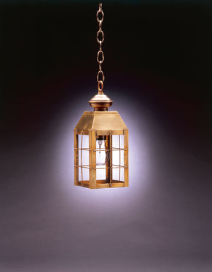 Northeast Lantern - 8312-AB-MED-CLR - One Light Hanging Lantern - Woodcliffe - Antique Brass