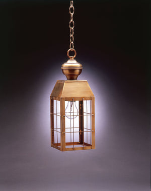 Northeast Lantern - 8332-AB-MED-CLR - One Light Hanging Lantern - Woodcliffe - Antique Brass