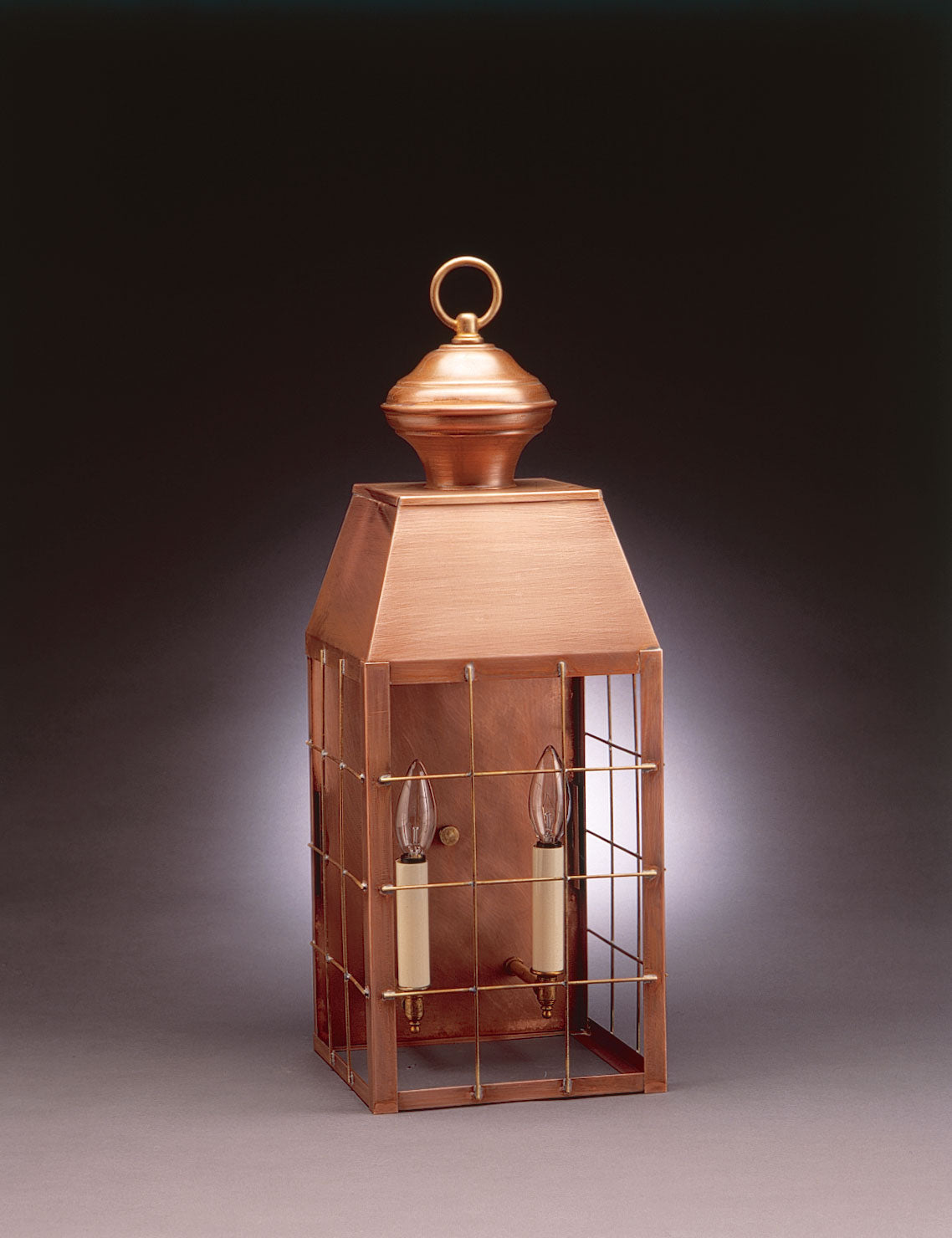 Northeast Lantern - 8351-AC-LT2-CLR - Two Light Wall Mount - Woodcliffe - Antique Copper