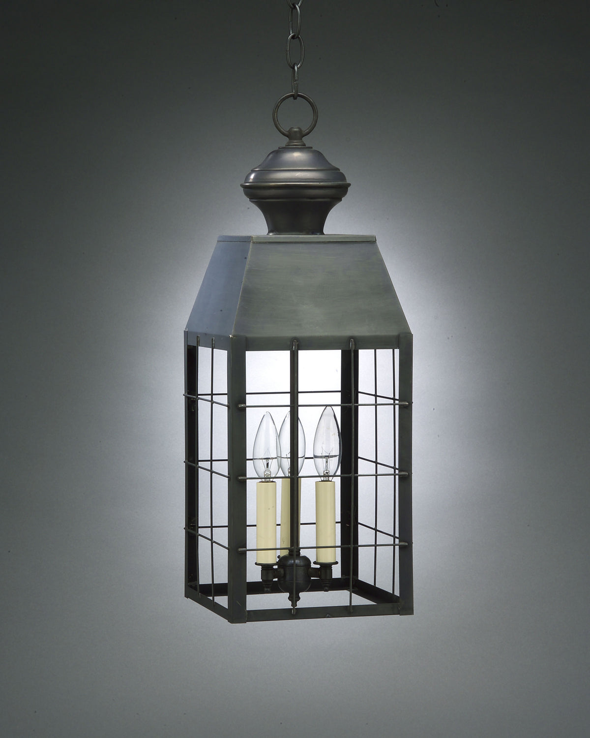 Northeast Lantern - 8352-DB-LT3-CLR - Three Light Hanging Lantern - Woodcliffe - Dark Brass