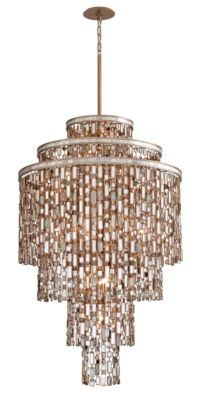 Corbett Lighting - 142-719-CPL - 19 Light Chandelier - Dolcetti - Champagne Leaf