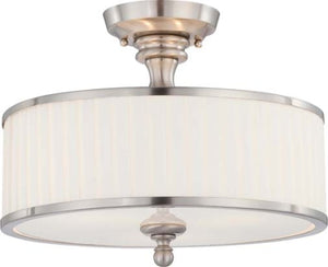 Nuvo Lighting - 60-4737 - Three Light Semi Flush Mount - Candice - Brushed Nickel