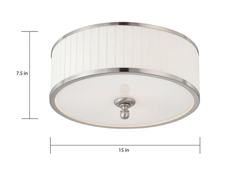 Nuvo Lighting - 60-4741 - Three Light Flush Mount - Candice - Brushed Nickel