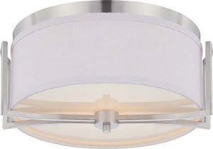 Nuvo Lighting - 60-4761 - Two Light Flush Mount - Gemini - Brushed Nickel