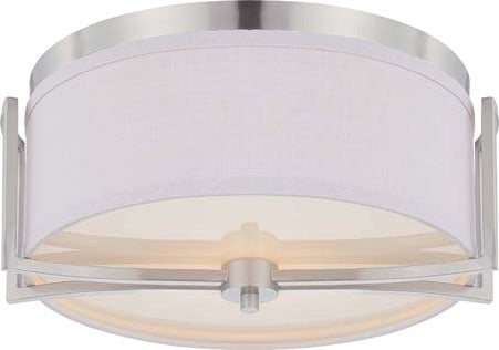 Nuvo Lighting - 60-4761 - Two Light Flush Mount - Gemini - Brushed Nickel