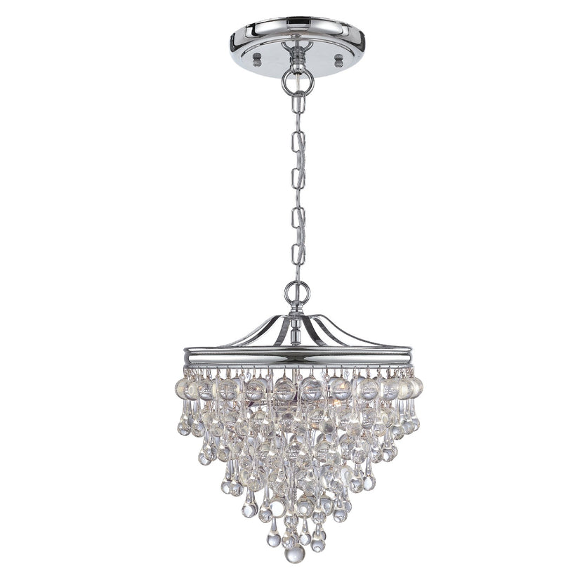 Crystorama - 130-CH - Three Light Mini Chandelier - Calypso - Polished Chrome