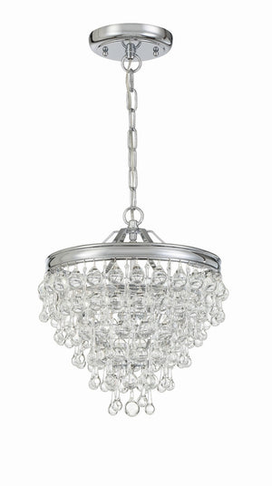 Crystorama - 130-CH - Three Light Mini Chandelier - Calypso - Polished Chrome