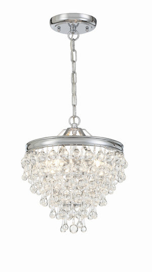 Crystorama - 130-CH - Three Light Mini Chandelier - Calypso - Polished Chrome