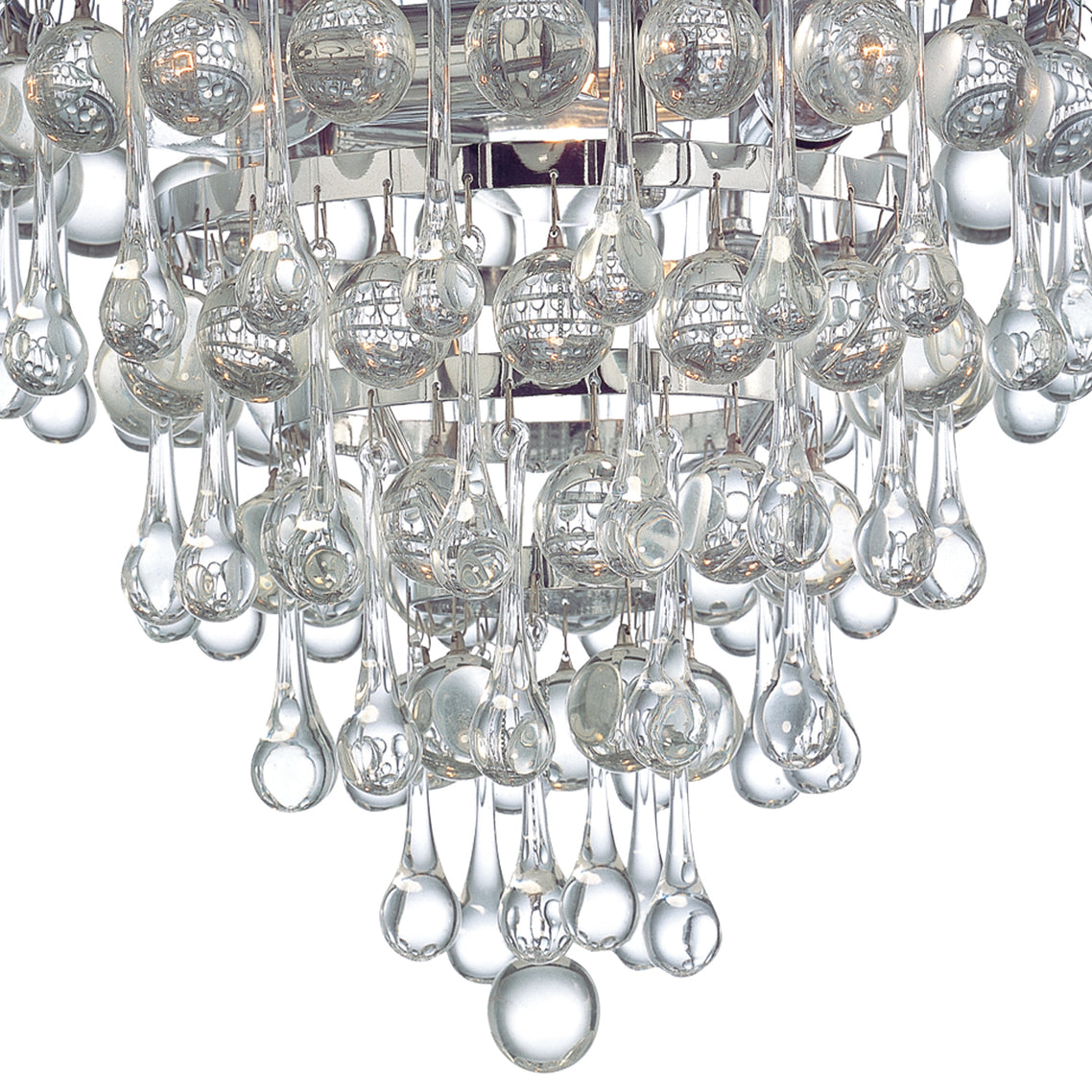 Crystorama - 135-CH - Three Light Flush Mount - Calypso - Polished Chrome