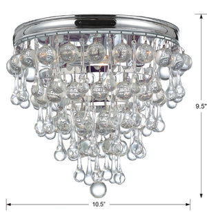 Crystorama - 135-CH - Three Light Flush Mount - Calypso - Polished Chrome