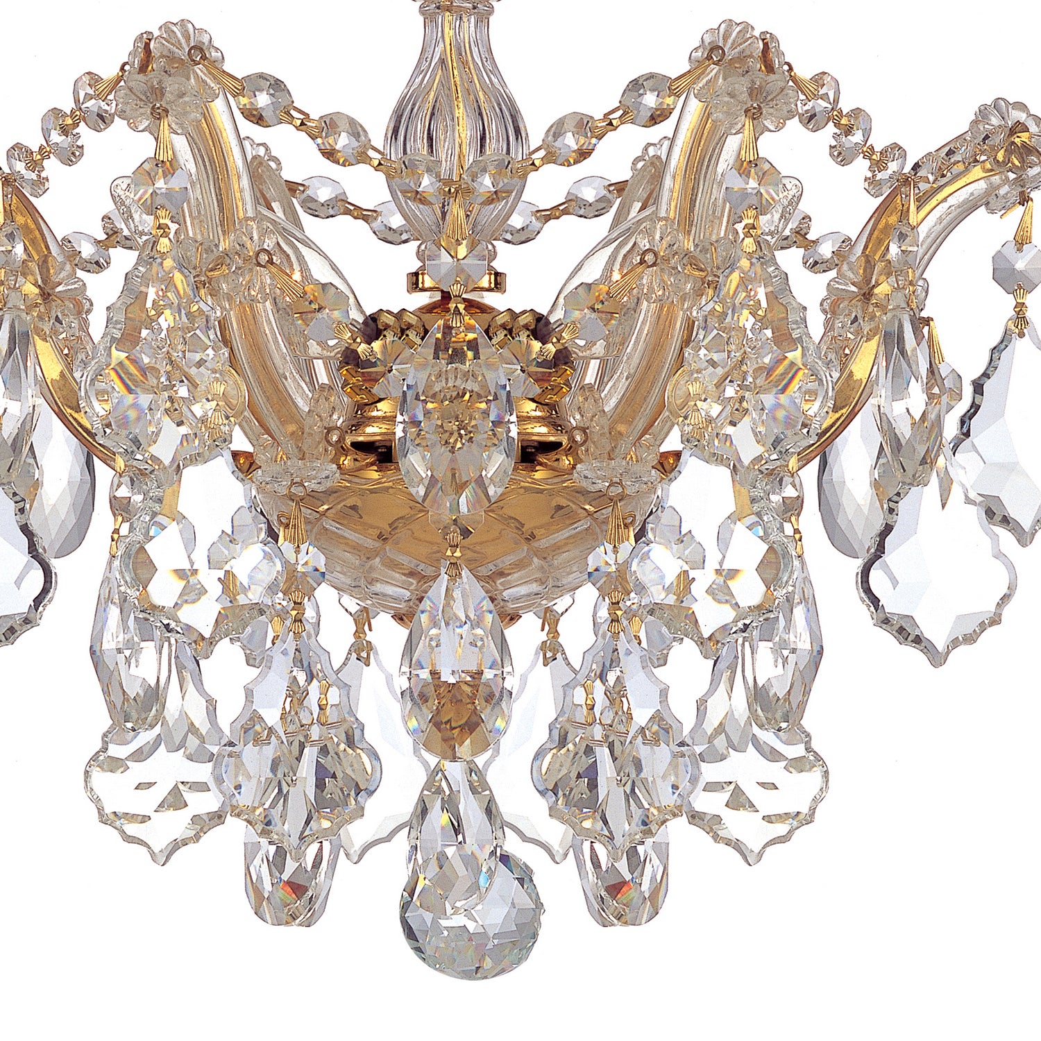 Crystorama - 4430-GD-CL-MWP - Three Light Semi Flush Mount - Maria Theresa - Gold