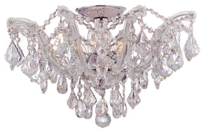 Crystorama - 4437-CH-CL-S - Five Light Semi Flush Mount - Maria Theresa - Polished Chrome