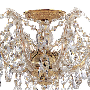 Crystorama - 4437-GD-CL-MWP - Five Light Semi Flush Mount - Maria Theresa - Gold