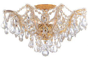 Crystorama - 4437-GD-CL-MWP - Five Light Semi Flush Mount - Maria Theresa - Gold