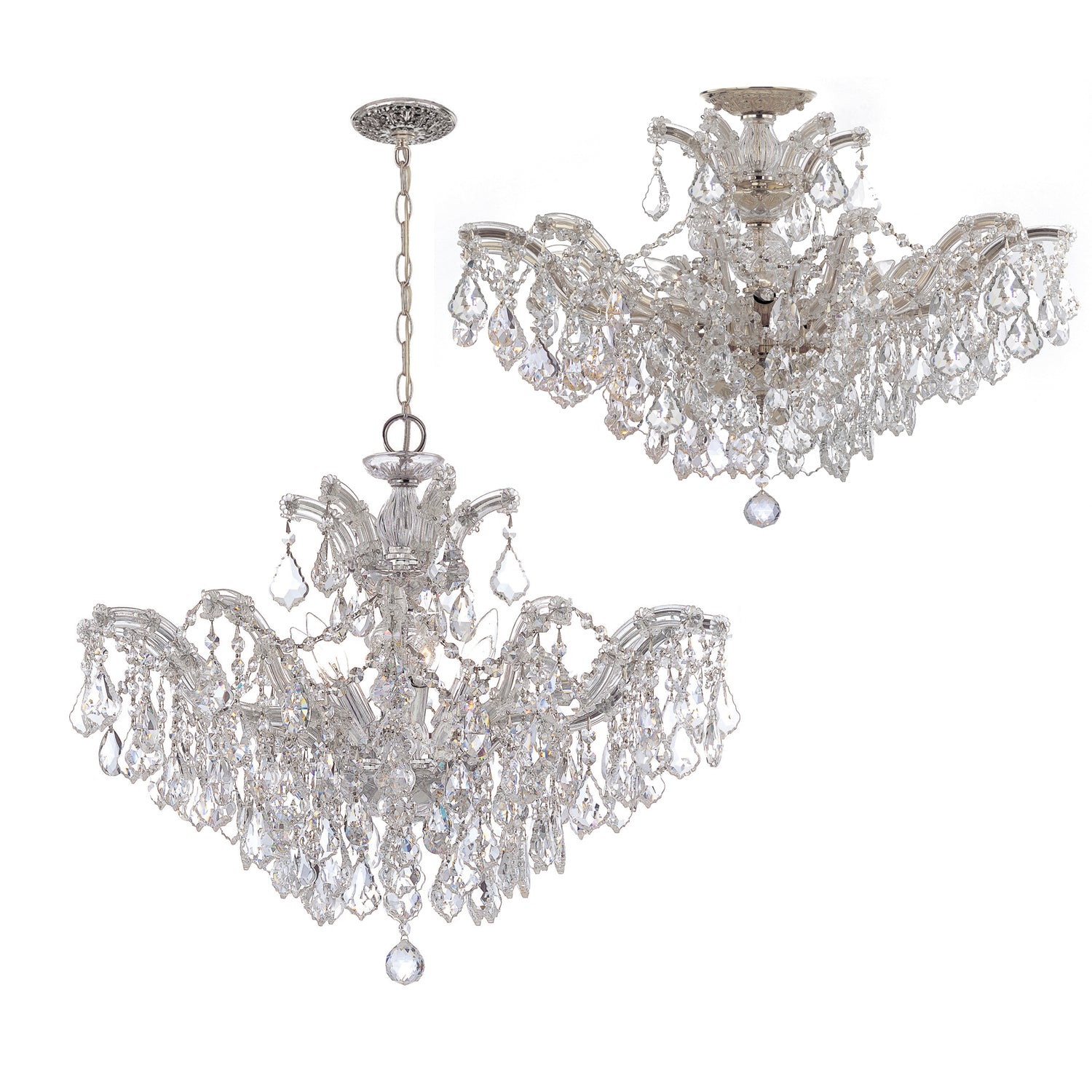 Crystorama - 4439-CH-CL-S - Six Light Chandelier - Maria Theresa - Polished Chrome