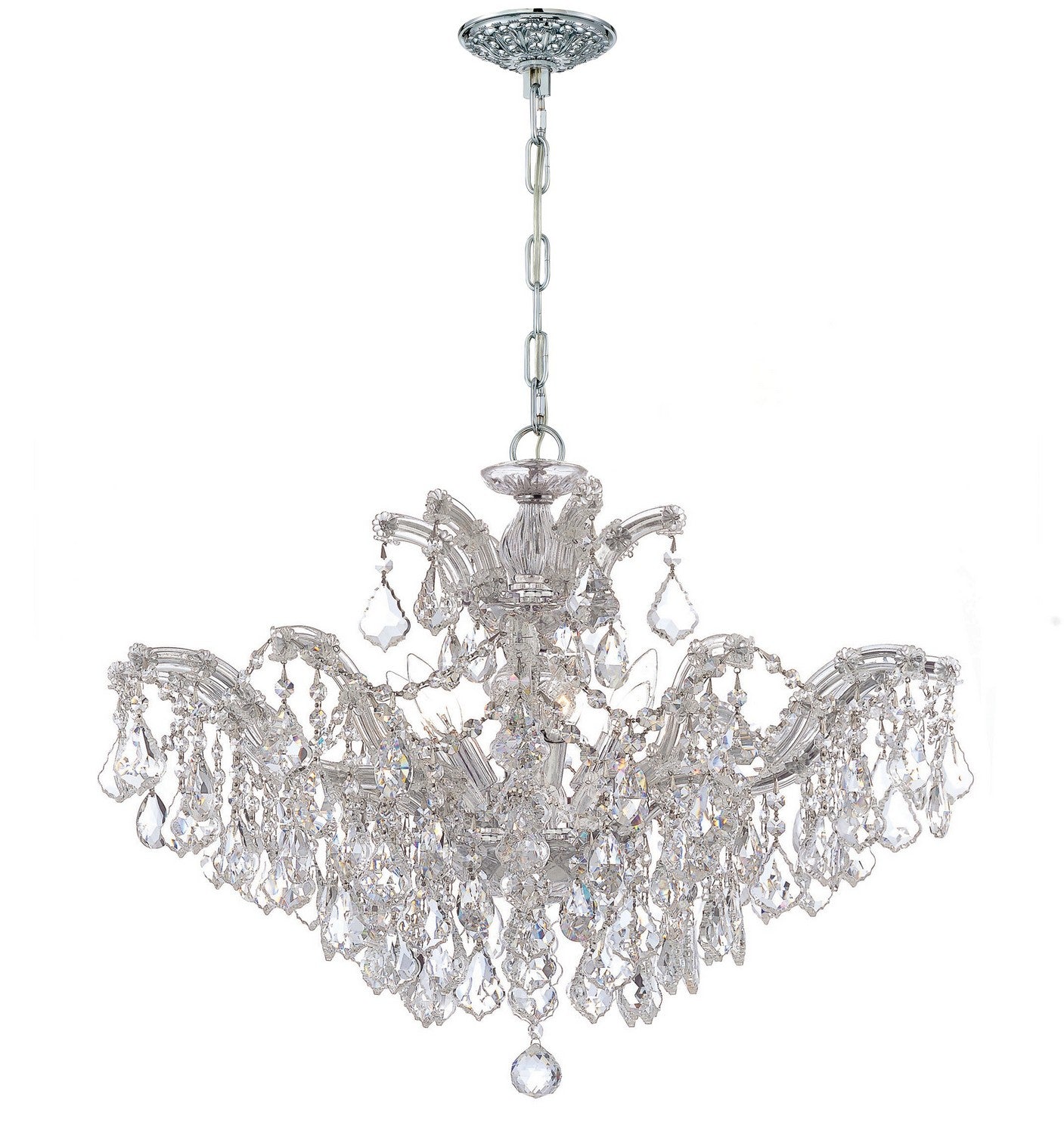 Crystorama - 4439-CH-CL-S - Six Light Chandelier - Maria Theresa - Polished Chrome