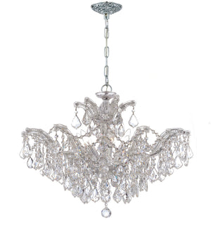 Crystorama - 4439-CH-CL-SAQ - Six Light Chandelier - Maria Theresa - Polished Chrome