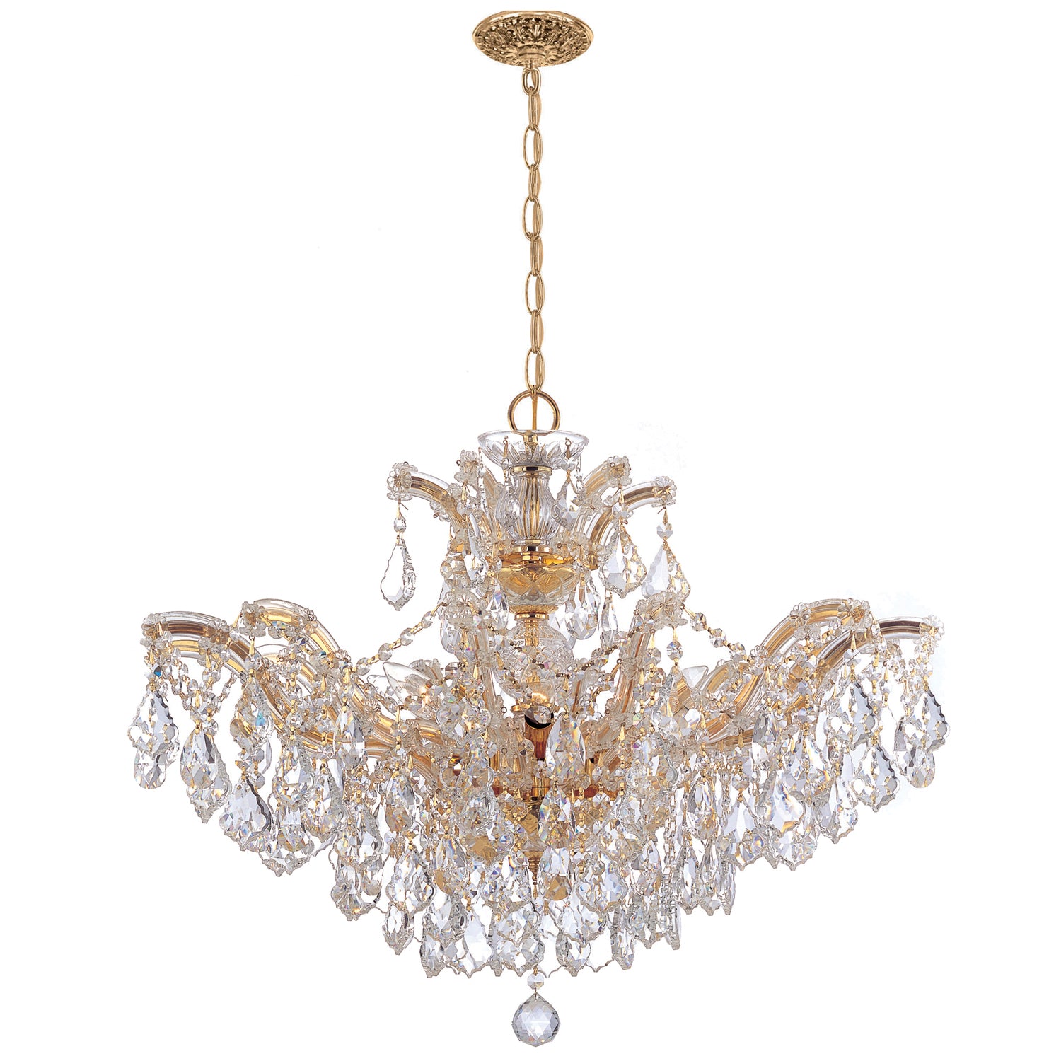 Crystorama - 4439-GD-CL-MWP - Six Light Chandelier - Maria Theresa - Gold