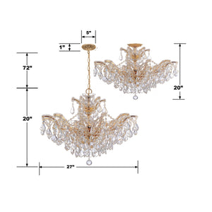 Crystorama - 4439-GD-CL-S - Six Light Chandelier - Maria Theresa - Gold