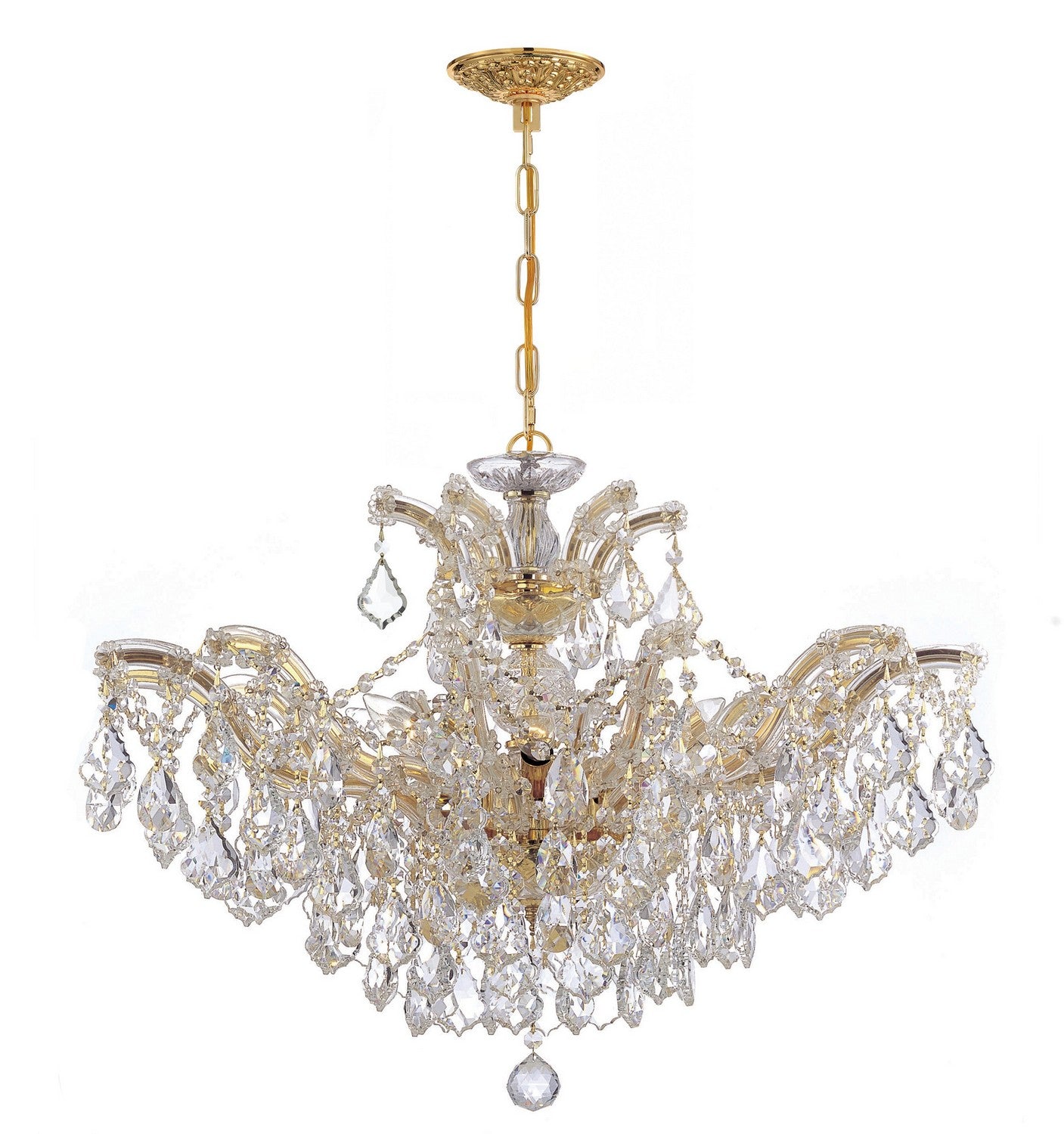 Crystorama - 4439-GD-CL-SAQ - Six Light Chandelier - Maria Theresa - Gold