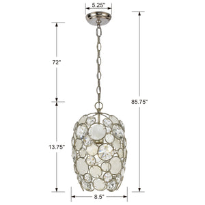 Crystorama - 523-SA - One Light Mini Chandelier - Palla - Antique Silver