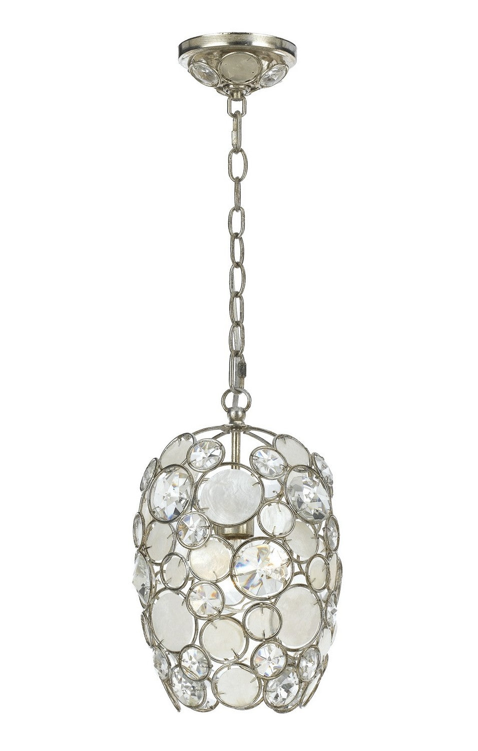 Crystorama - 523-SA - One Light Mini Chandelier - Palla - Antique Silver