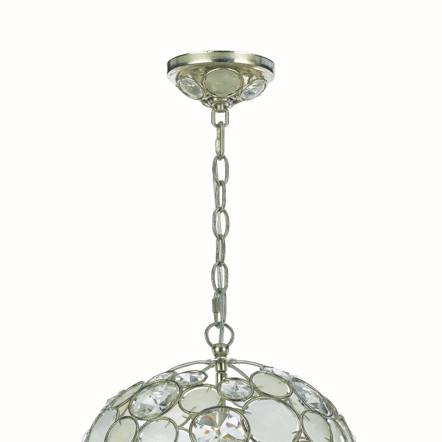 Crystorama - 527-SA - One Light Mini Chandelier - Palla - Antique Silver